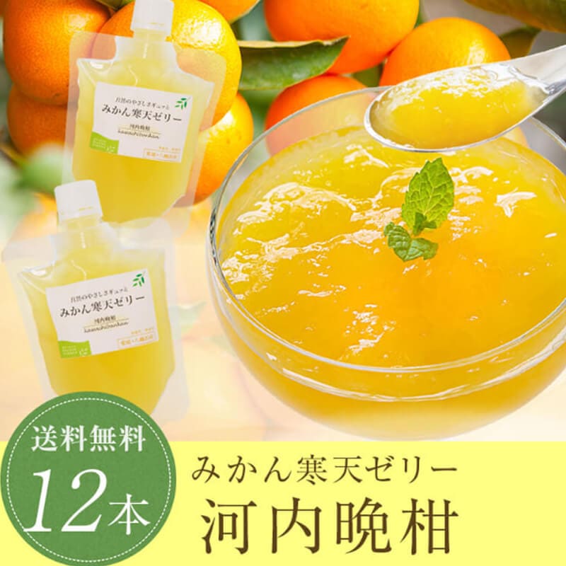 河内晩柑寒天ゼリー 12本セット